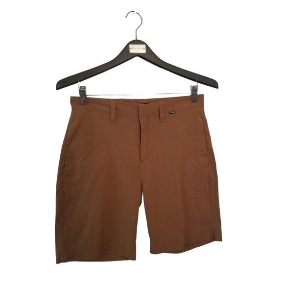 Hurley Men's Chino Shorts Brown 4 Pockets Size 28 Inseam 7.5 in - Picture 1 of 8